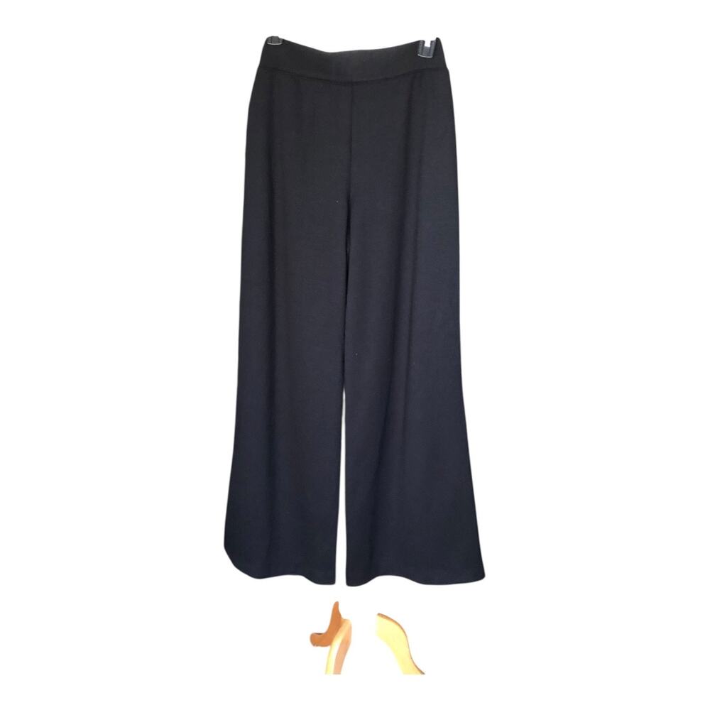 L'AGENCE Darcelle High Rise Pull On Black Wide Leg Pants Women's Size Small - Picture 3 of 16